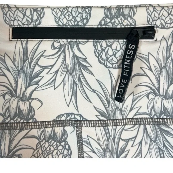 Love Fitness Pineapplee Legging Full Length White Size Small - Picture 5 of 5